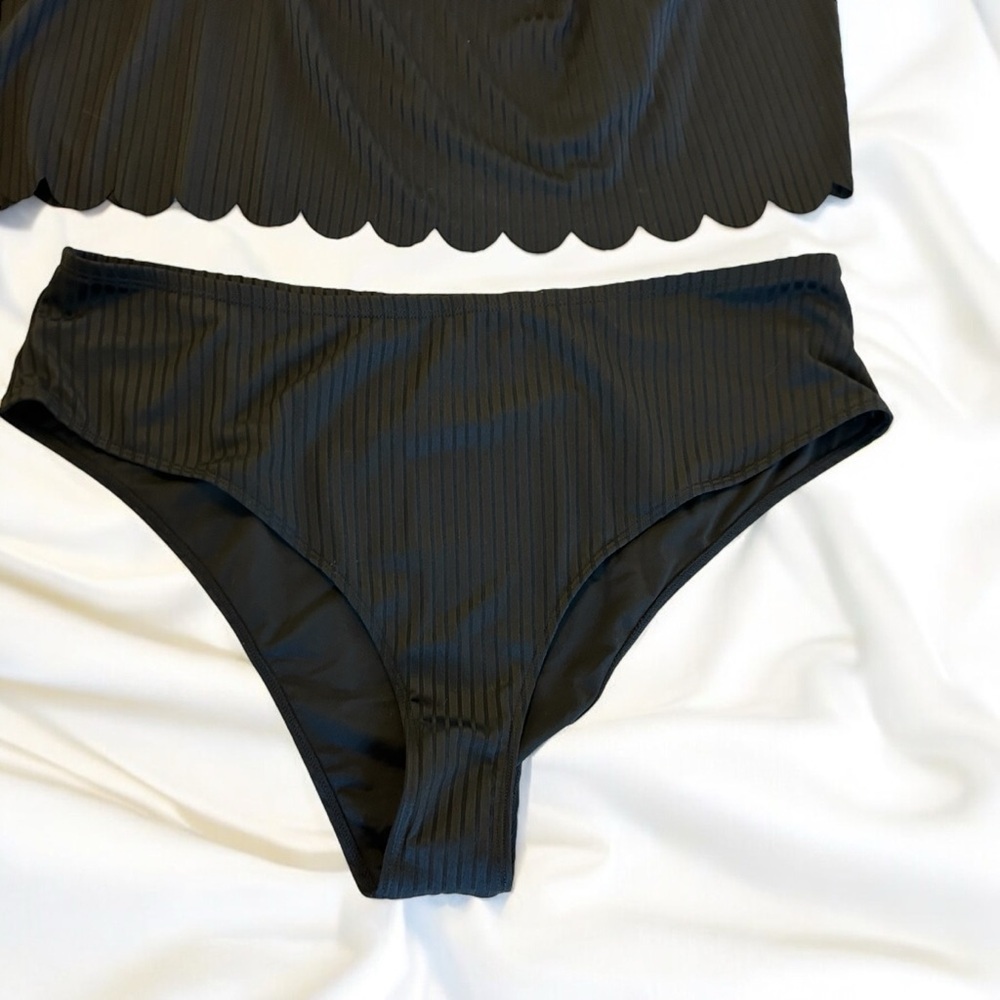 Shein Womens Swim Dress Size 6XL US 26 2 Piece Black Swim Dress With Bottoms NWT - Picture 4 of 6